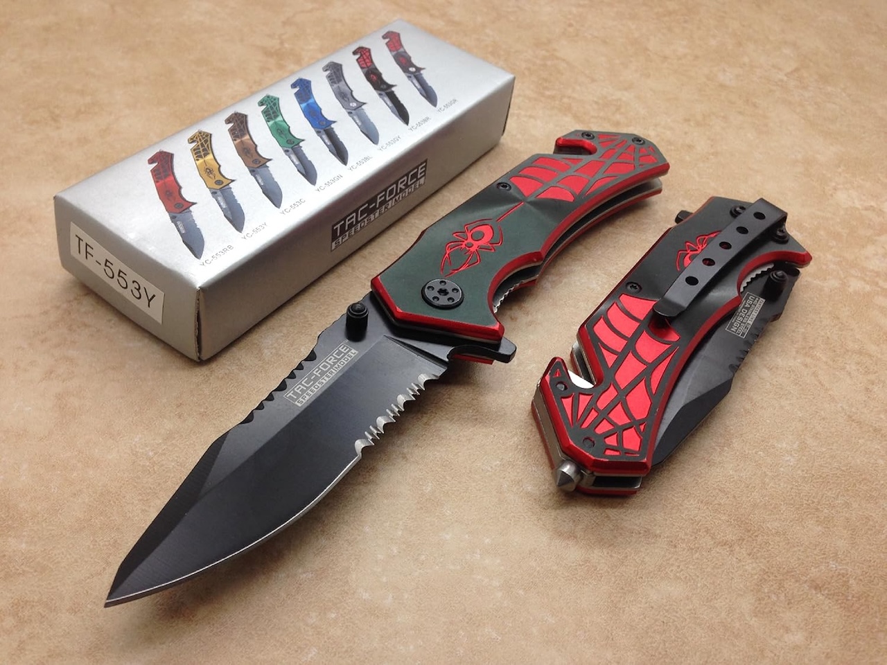 TAC Force Assisted Opening Spider WEB Design Handle