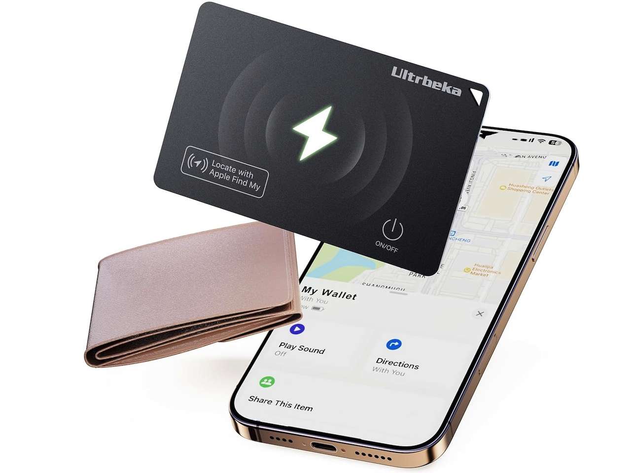 Ultrbeka Ultra-Thin Wallet Tracker Card