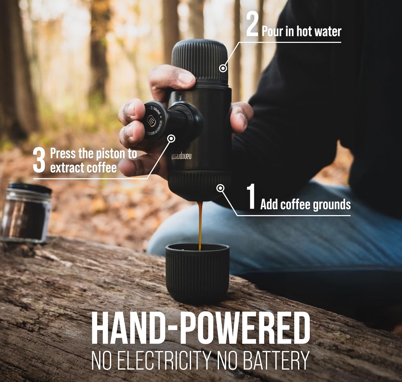 WACACO Nanopresso Portable Espresso Machine