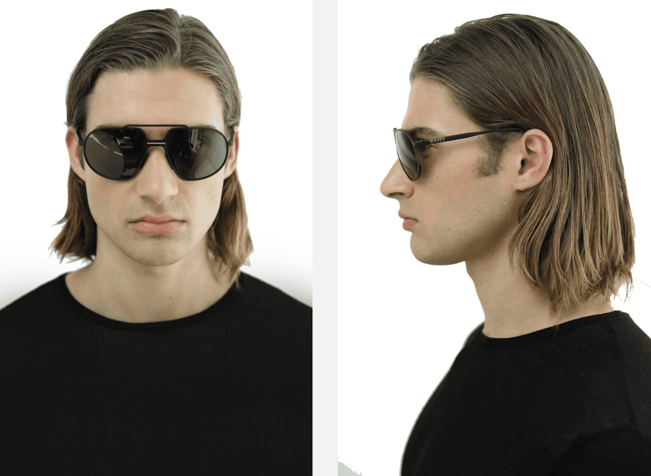 WESTY SUNGLASSES KING FIRST EDITION MIDNIGHT BLACK TITANIUM
