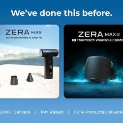 ZERA mini True Card-Sized Cooling Fan Design