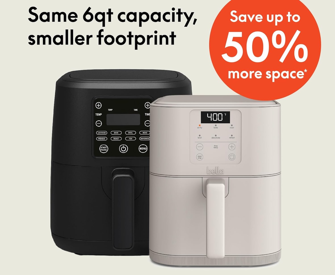 bella 6 Qt Slim Air Fryer