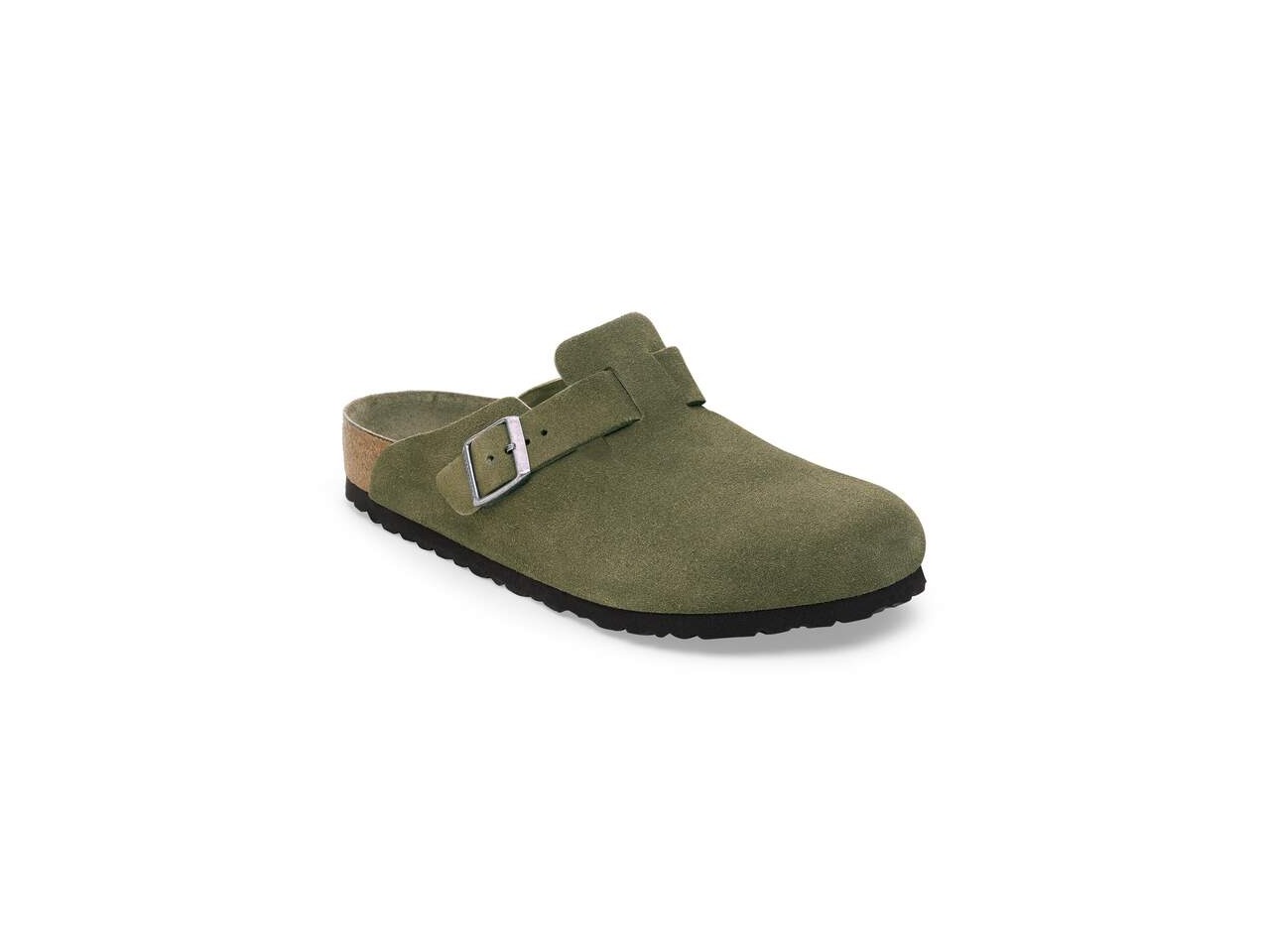 Side view of the Boston Soft Footbed Suede Leather, official Birkenstock product image