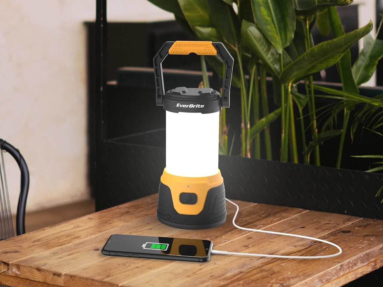 EverBrite rechargeable LED camping lantern product image.