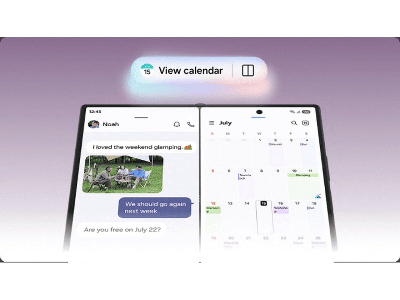 Reported Galaxy Z Fold 8 Ultra campaign image. Source: 9to5Google, attributed to Evan Blass. Samsung has not confirmed the hardware shown.