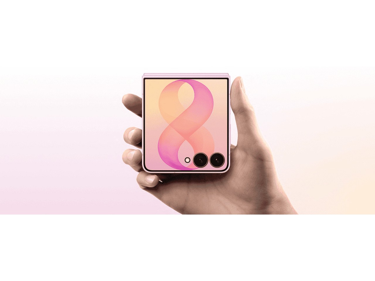 Reported Galaxy Z Flip 8 campaign image. Source: 9to5Google, attributed to Evan Blass. Samsung has not confirmed the hardware shown.
