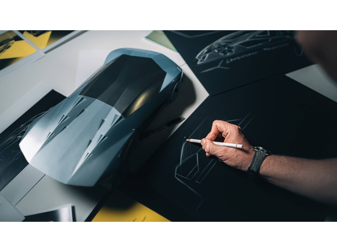 Lamborghini Centro Stile team and studio context from the official Lamborghini source article.