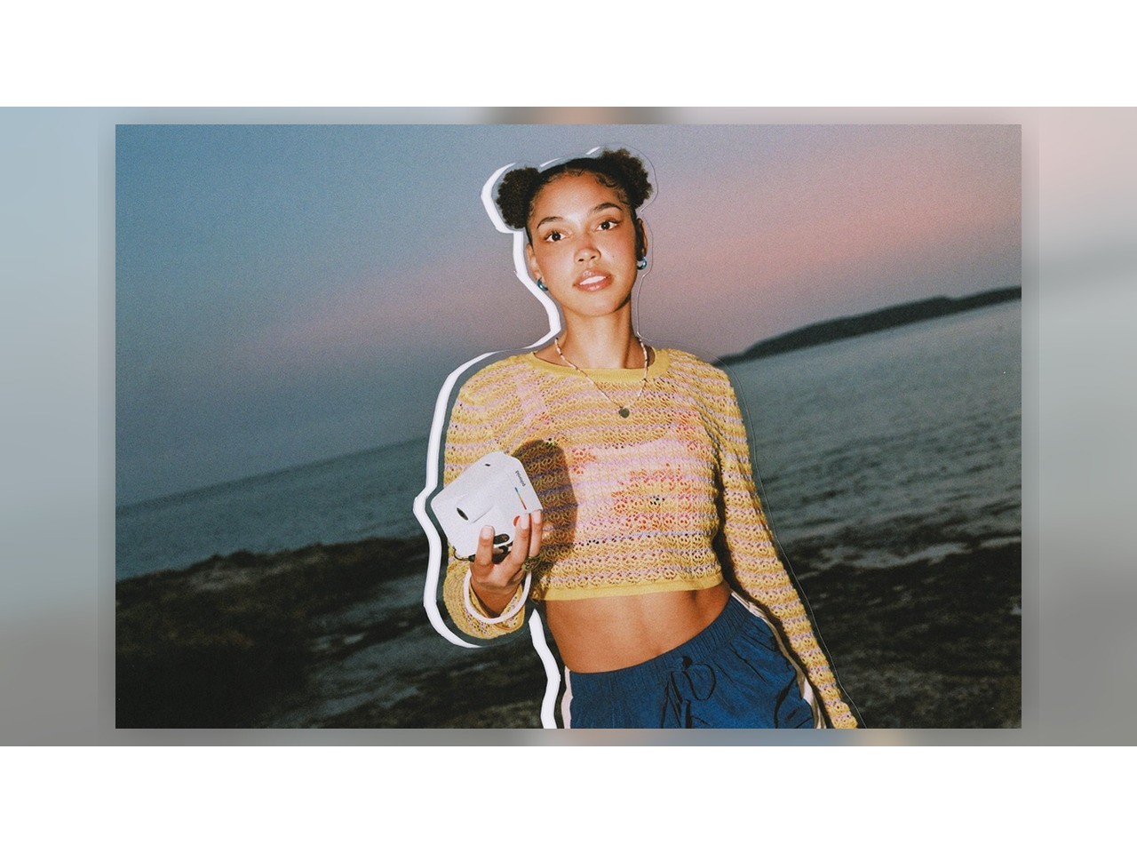 Official Polaroid Go Gen 3 lifestyle image in a wide layout