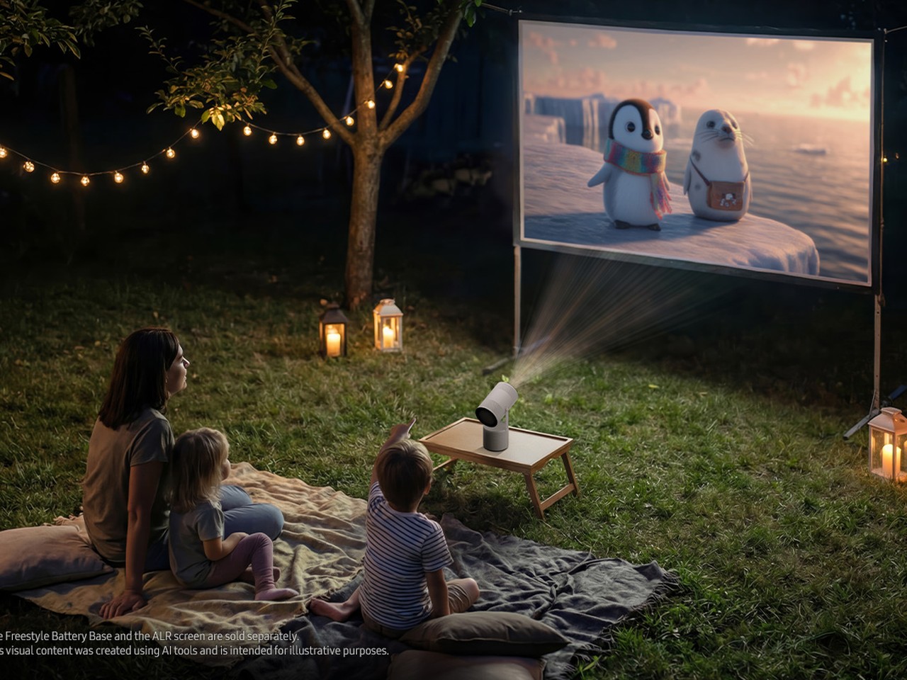 Samsung’s Freestyle+ in use. Image credit: Samsung.