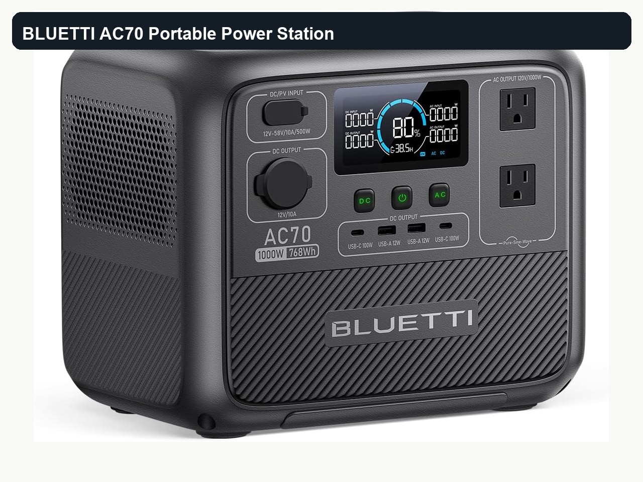 BLUETTI AC70 Portable Power Station product image