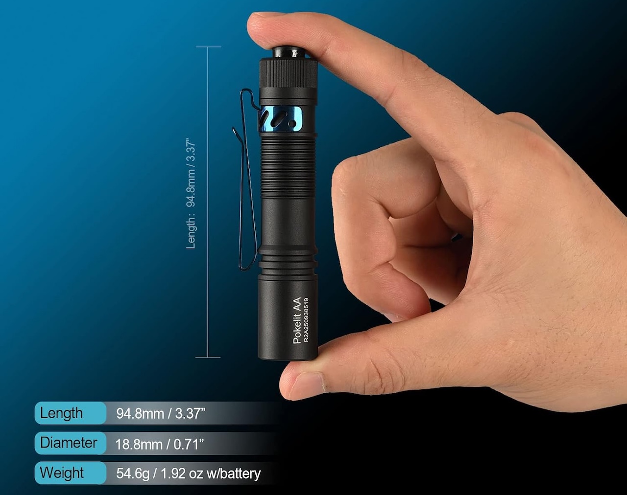 ACEBEAM Pokelit AA Mini Flashlight with Clip