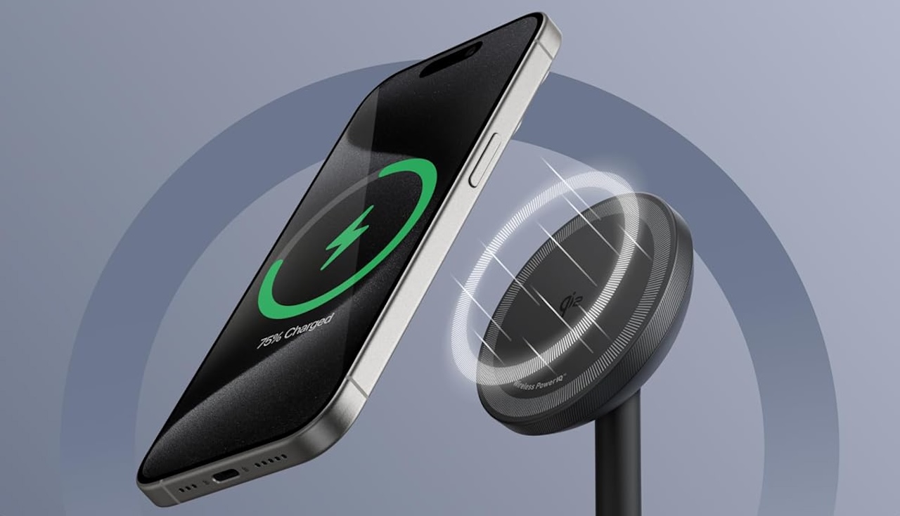 Anker MagSafe Charger, MagGo Qi2 15W 360-Degree Wireless Charger Stand