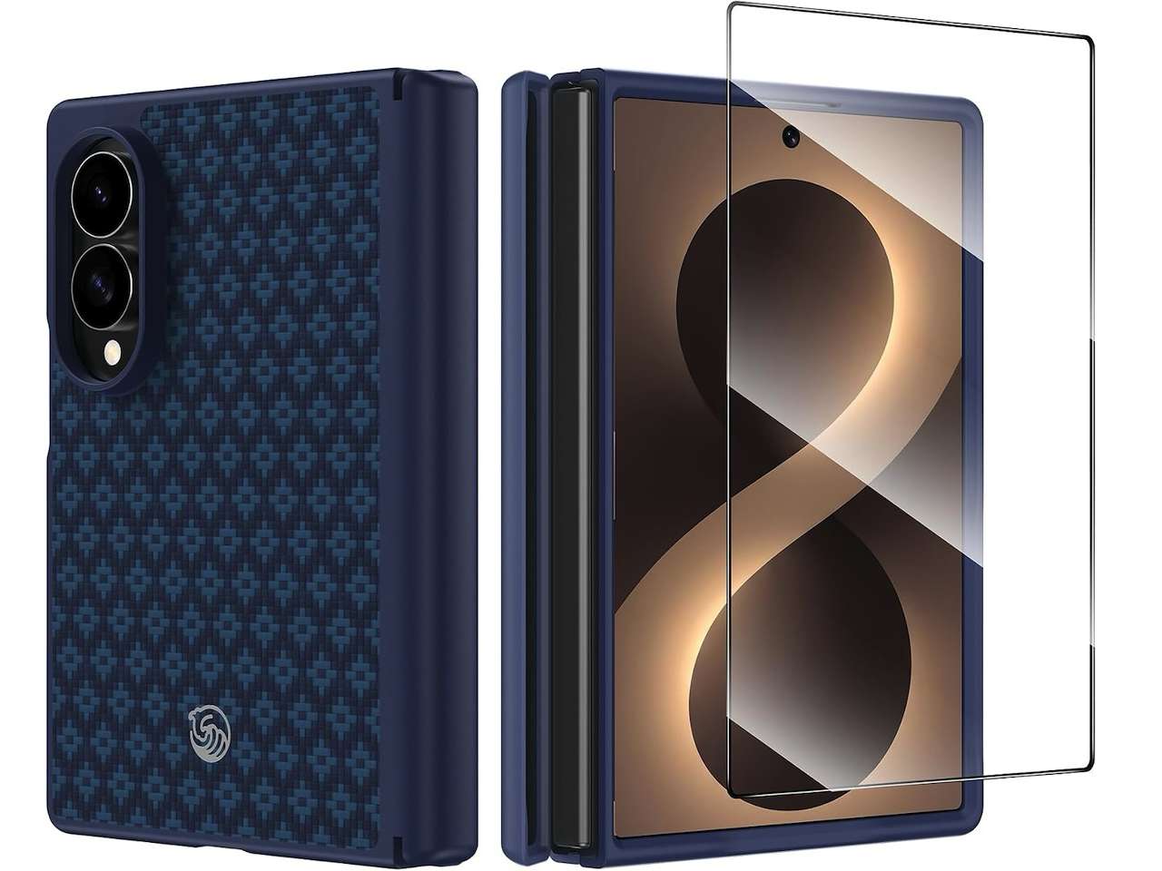 BENKS for Samsung Galaxy Z Fold 8 Case with Screen Protector and Full Hinge Protection