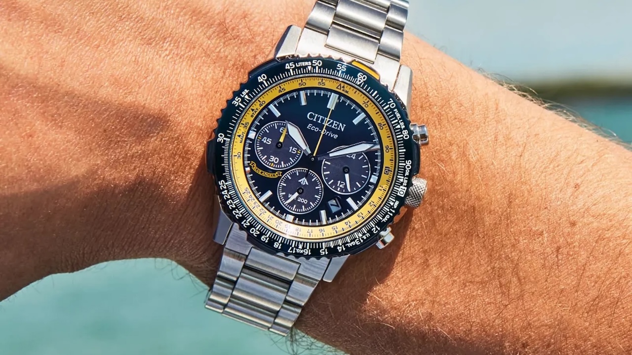 CITIZEN Men's Eco-Drive Blue Angels Navihawk 40mm CA4667-53L