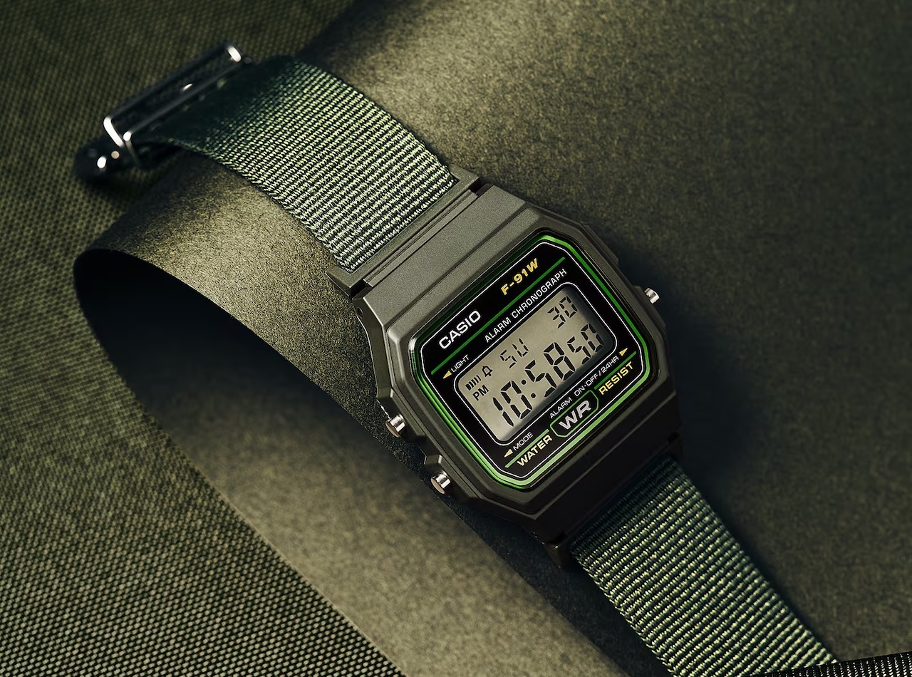 CASIO F-91WF-3A Green