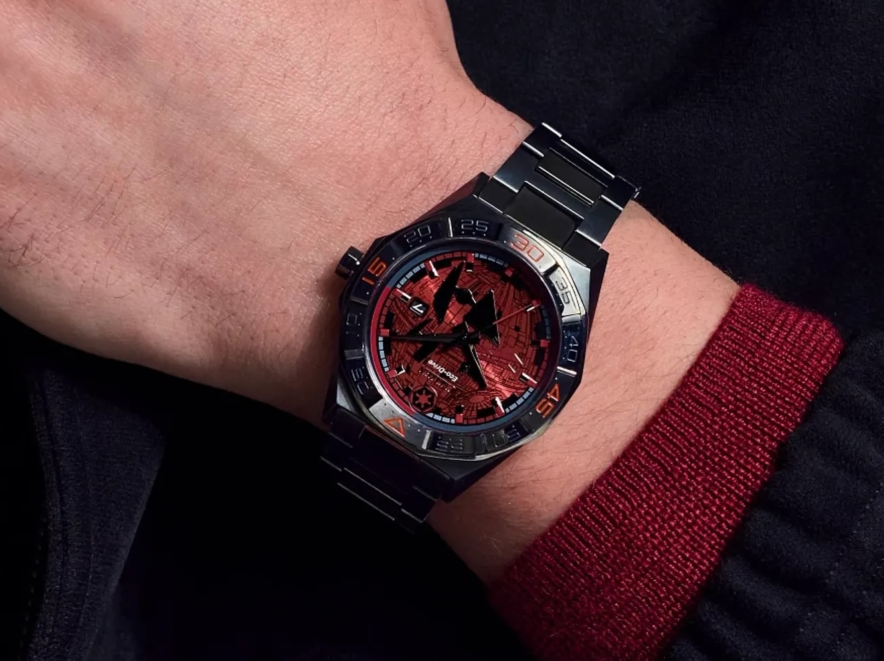CITIZEN Mens Eco-Drive Death Star 42mm Stainless Steel AW1857-57W Imperial Battle 7