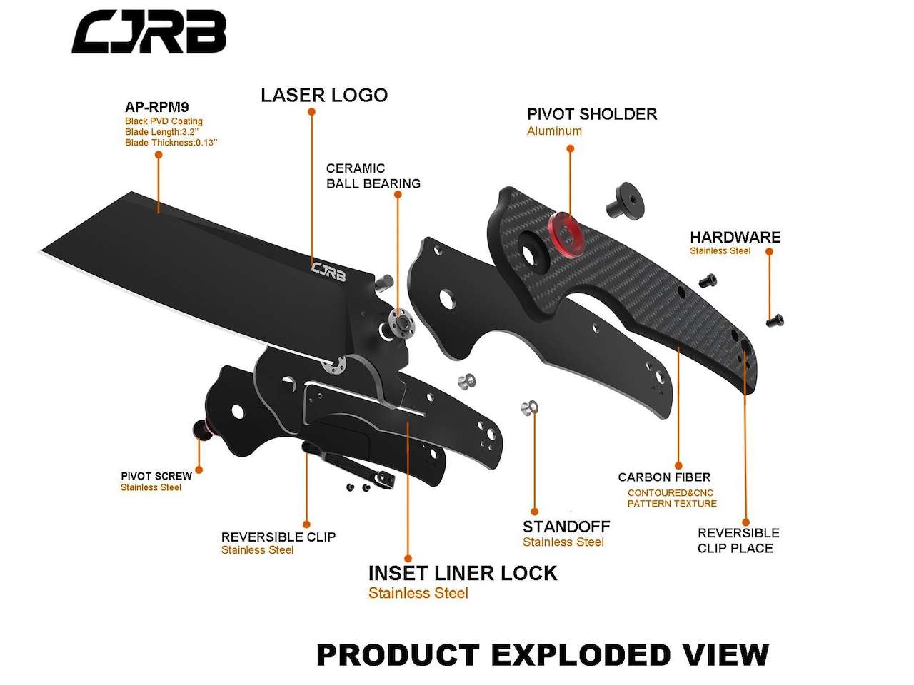 CJRB Crag Folding Pocket Knife 8