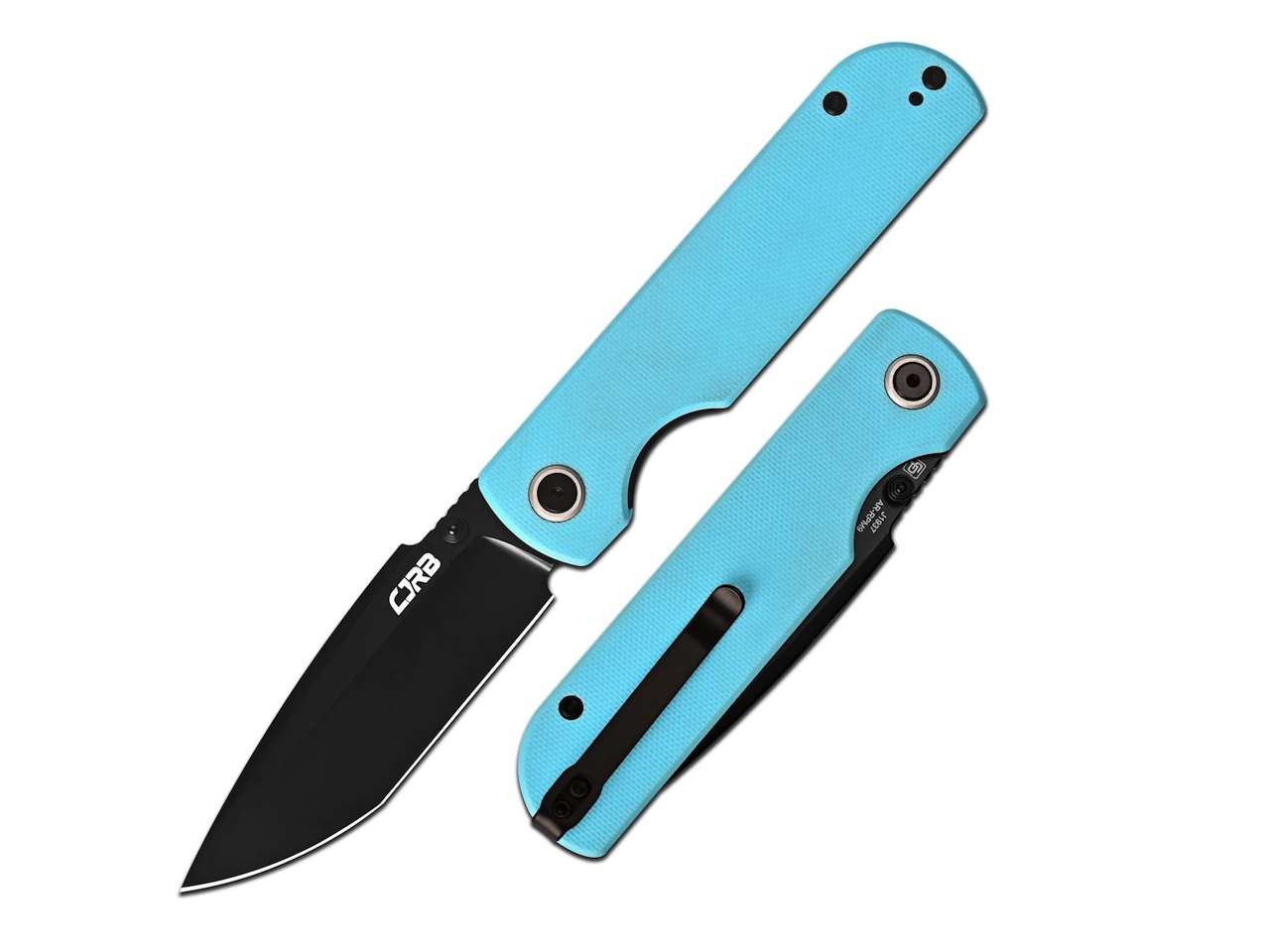 CJRB Nova Thumb Stud & Liner Lock Folding Knife Blue G10 Handle