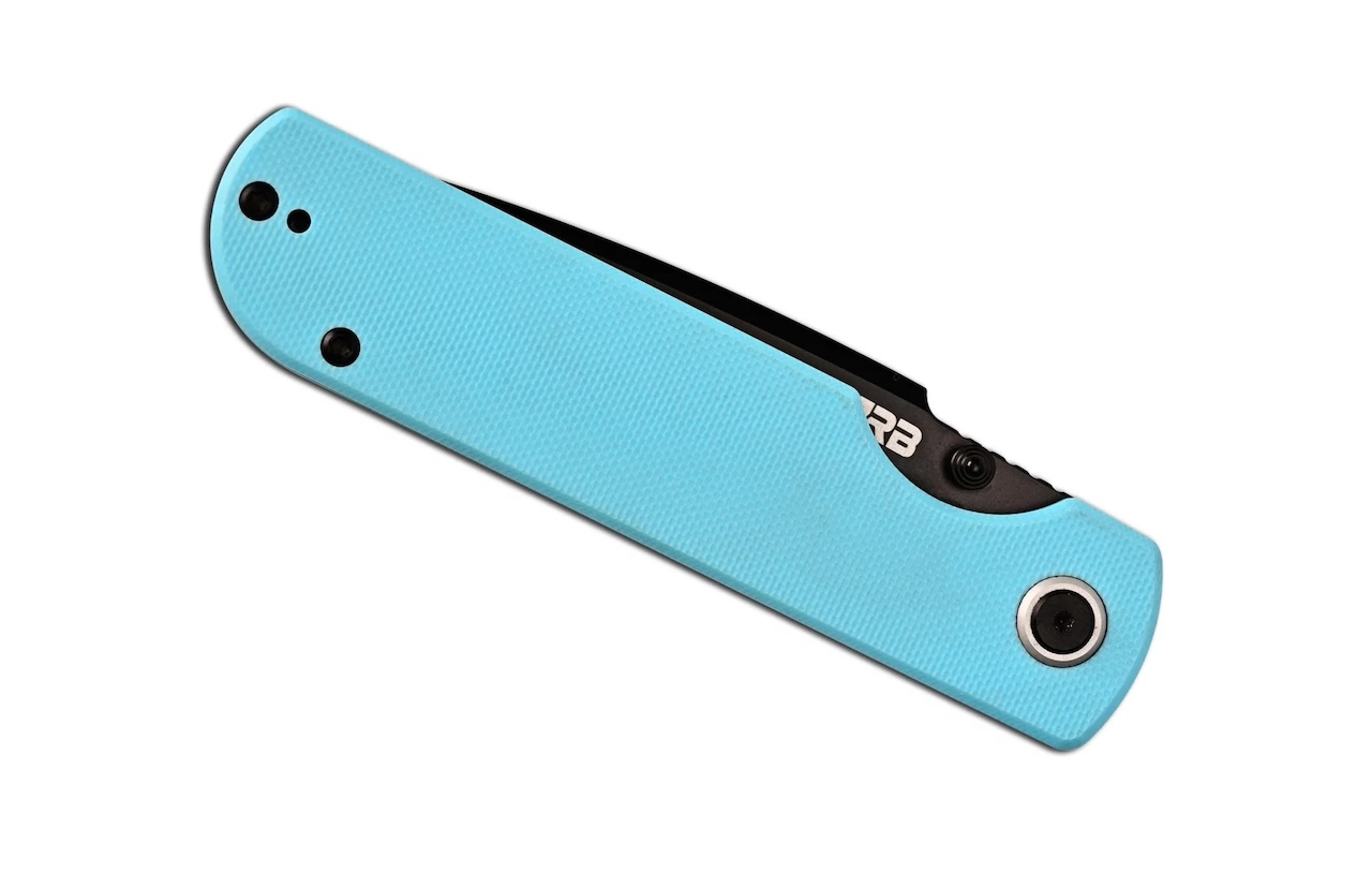 CJRB Nova Thumb Stud & Liner Lock Folding Knife Blue G10 Handle