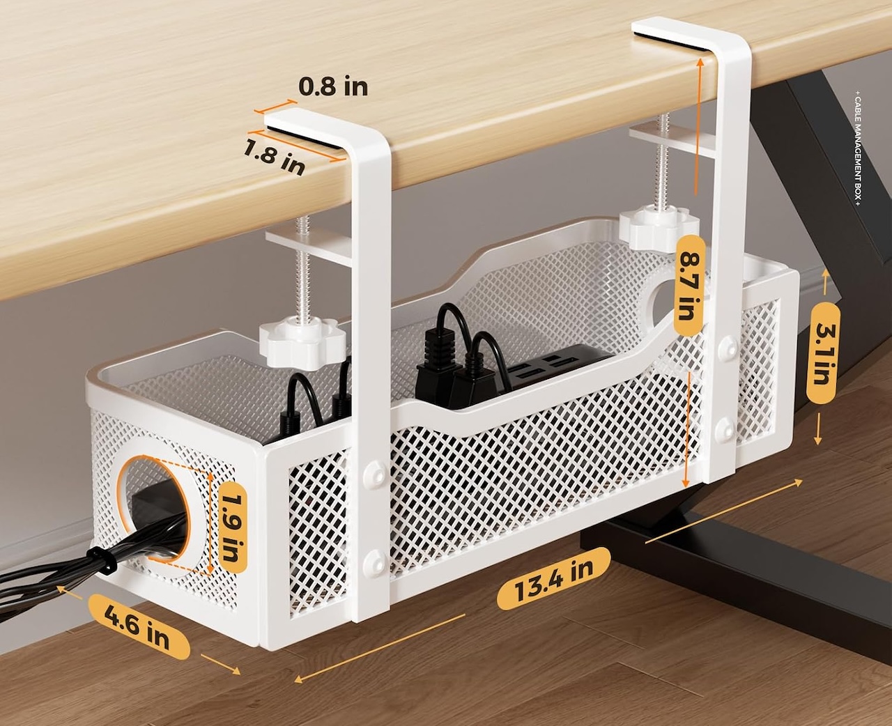 Cinati Under Desk Cable Management Tray