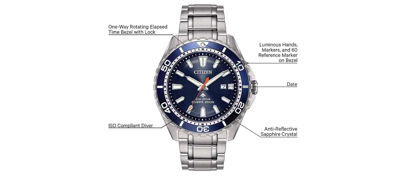 Citizen Men's Promaster Sea Eco-Drive Stainless Steel Watch Specs