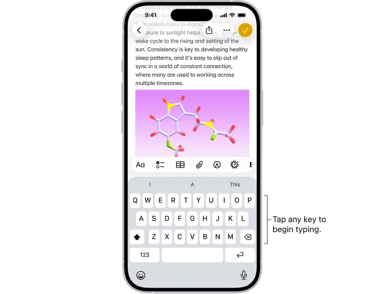 Enter text using the onscreen keyboard