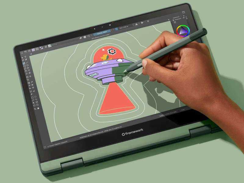 Framework Laptop 12 in convertible mode