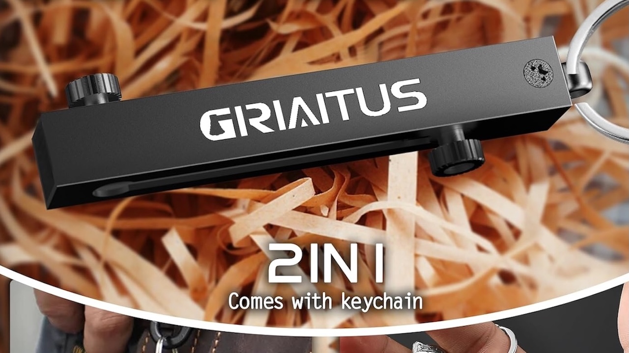GIRIAITUS 2-in-1 EDC Pocket Knife Keychain Tweezers Multitool Cover