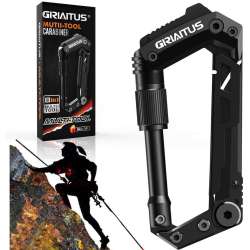 GIRIAITUS Carabiner Multitool 8-in-1 EDC Carabiners Pocket Knife for Camping 9