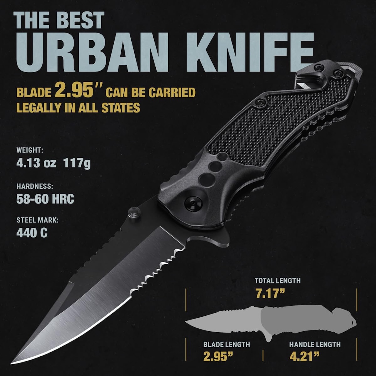 GOOD WORKER Legal Pocket Knife 2