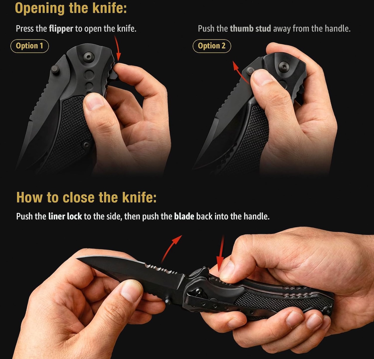 GOOD WORKER Legal Pocket Knife 7