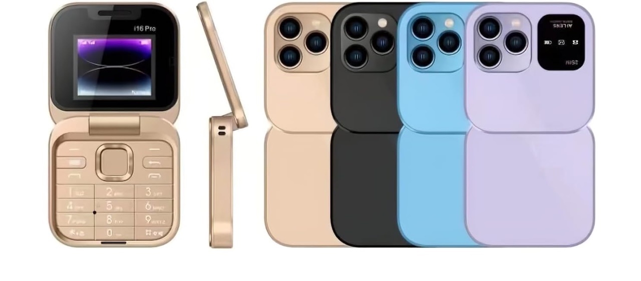 I16 Pro Mini Flip Phone