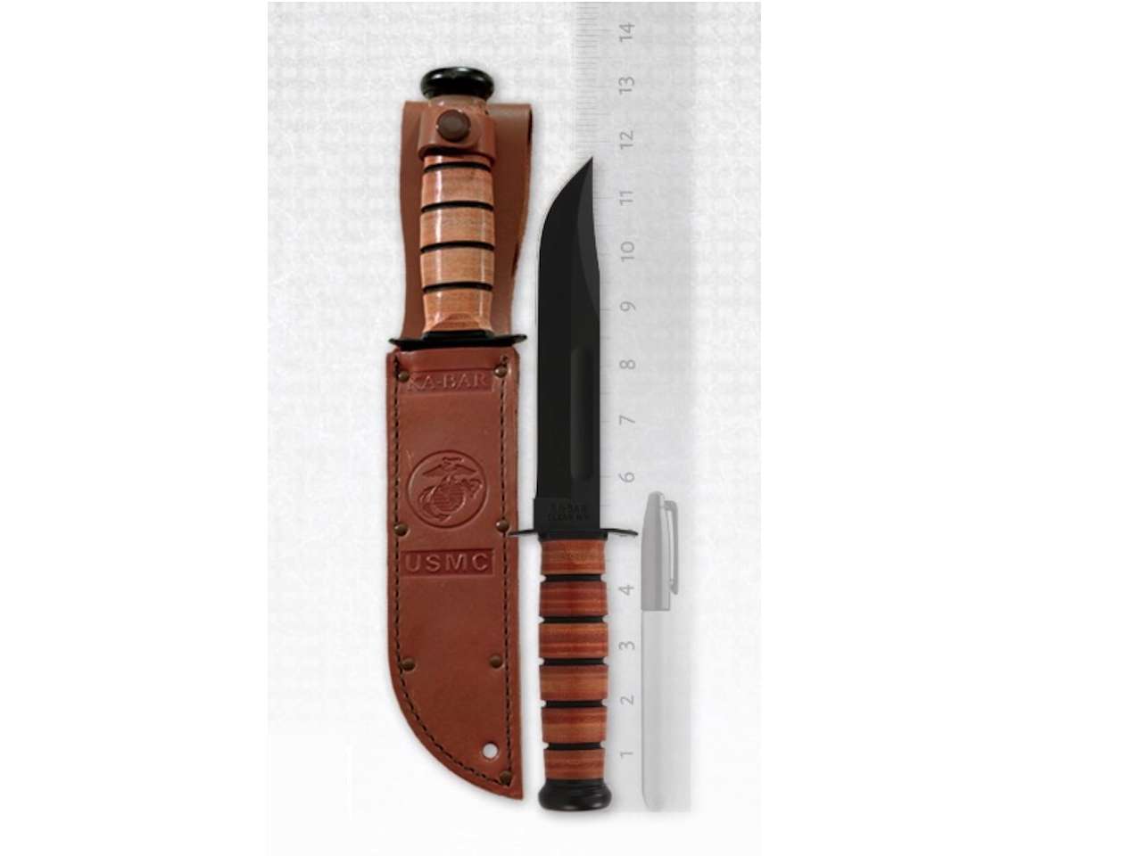 KA-BAR USMC Fighting Fixed Blade Knife 1217