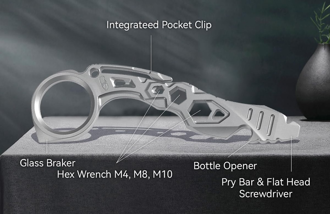 KANSEPT PryMate Plain Titanium Pry Bar Multitool G008A1 Specs