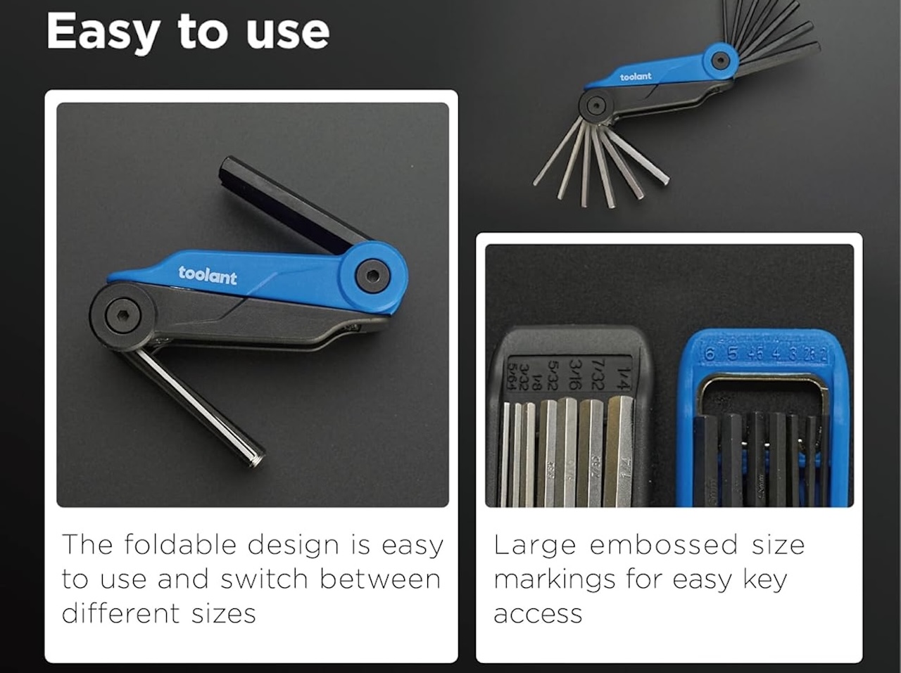 Kraftek toolant 14PCS Folding Allen Wrenches Set