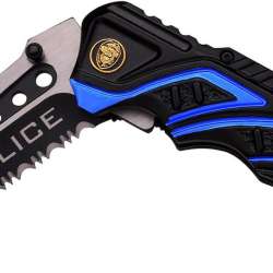 MTECH USA 8 inch Pocket Folding Knife Blade Black Blue