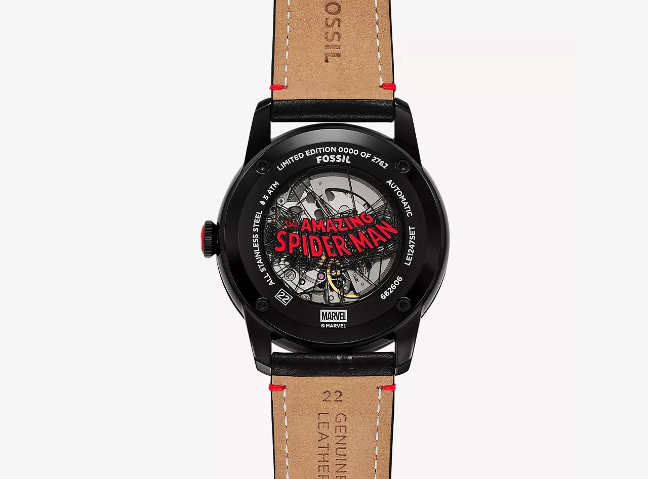 Marvel x Fossil Limited-Edition Spider-Man 42mm Automatic Watch Design