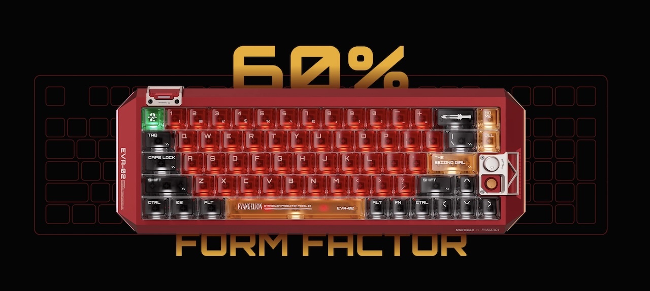 MelGeek Evangelion Asuka Hall Gaming Keyboard