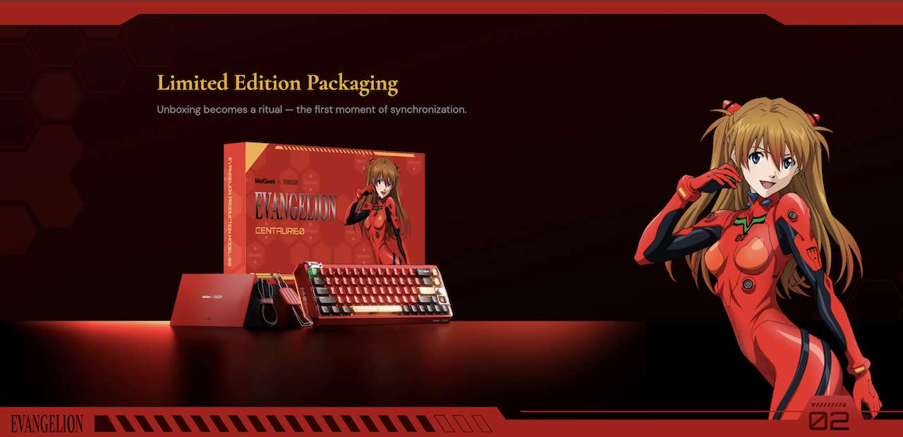 MelGeek Evangelion Asuka Hall Gaming Keyboard