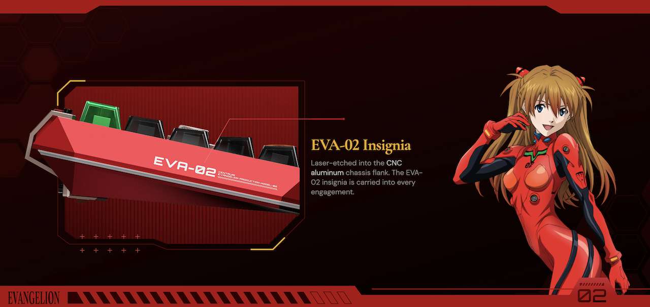 MelGeek Evangelion Asuka Hall Gaming Keyboard