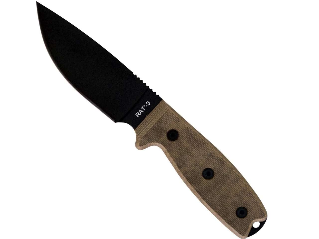 Ontario Knife Company 8665 Rat-3 Plain Edge with Black Nylon Sheath