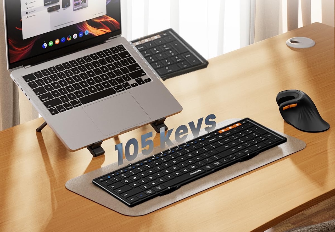 ProtoArc XK01 Full-Size Foldable Bluetooth Keyboard for Travel