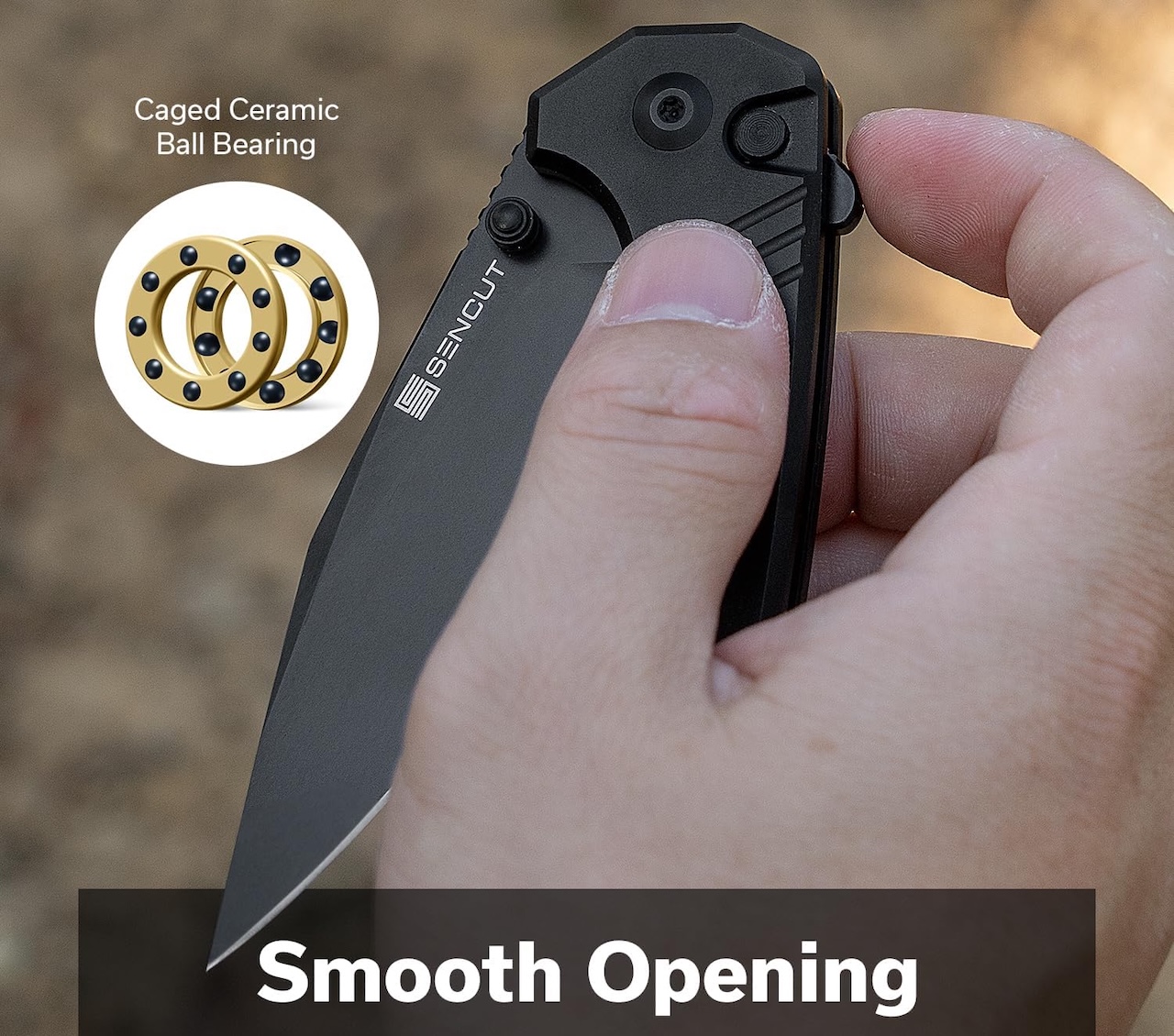 SENCUT Selkyris Button Lock Pocket Knife