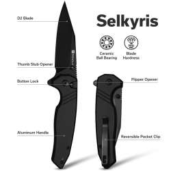 SENCUT Selkyris Button Lock Pocket Knife