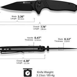 SENCUT Selkyris Button Lock Pocket Knife