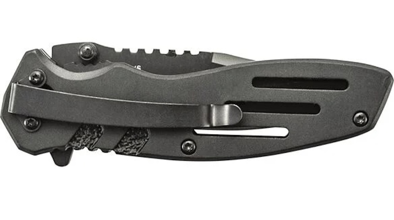 Smith & Wesson Accessories Extreme Ops SWA24S 7.1in S.S. Folding Knife with 3.1in Serrated Clip Point Blade and Aluminum Handle for Outdoor 3