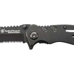 Smith & Wesson Accessories Extreme Ops SWA24S 7.1in S.S. Folding Knife with 3.1in Serrated Clip Point Blade and Aluminum Handle for Outdoor 4