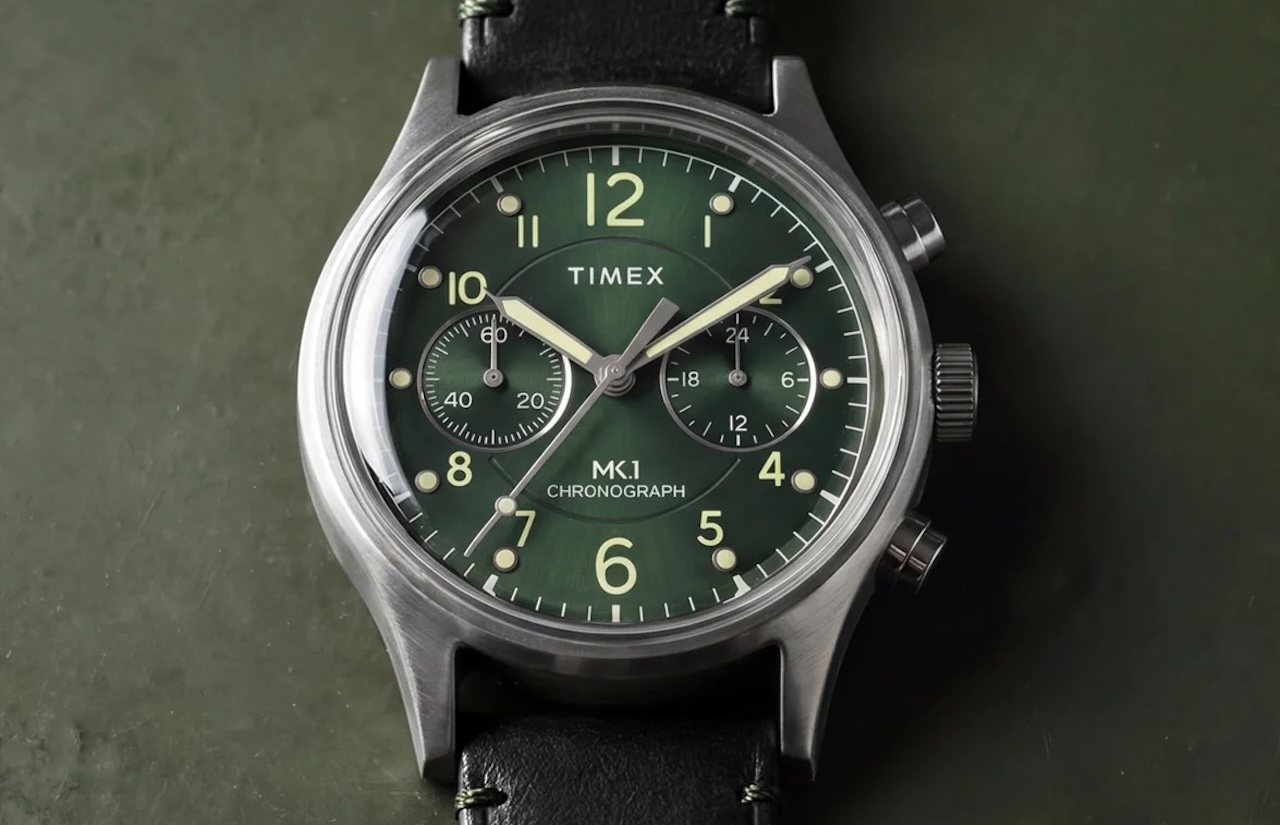 TIMEX MK1 Chronograph 40mm Leather Strap Watch 