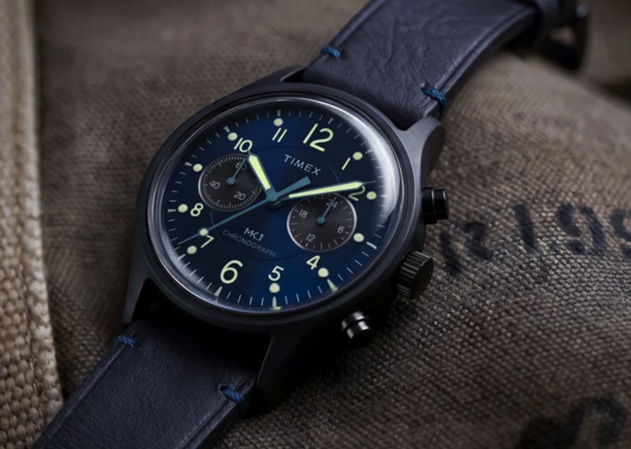 TIMEX MK1 Chronograph 40mm Leather Strap Watch 10