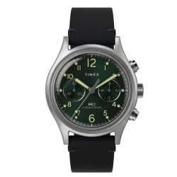TIMEX MK1 Chronograph 40mm Leather Strap Watch